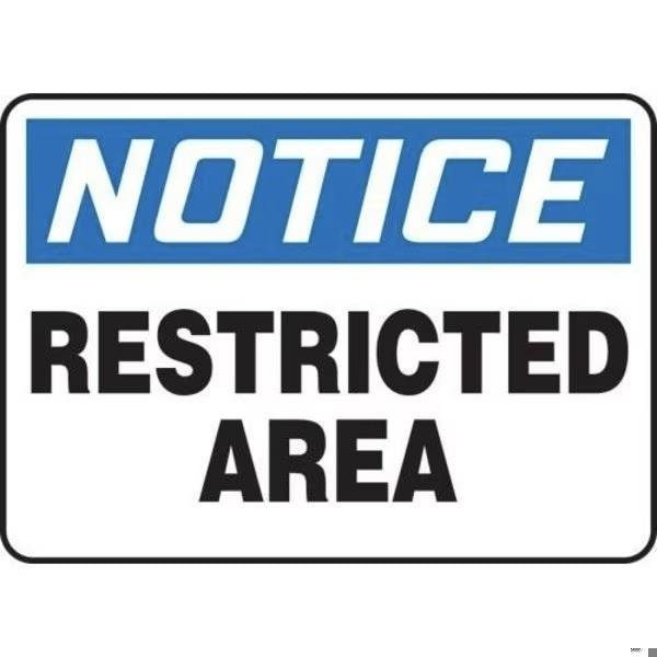 Accuform OSHA NOTICE SAFETY SIGN RESTRICTED MADM833XT MADM833XT - main